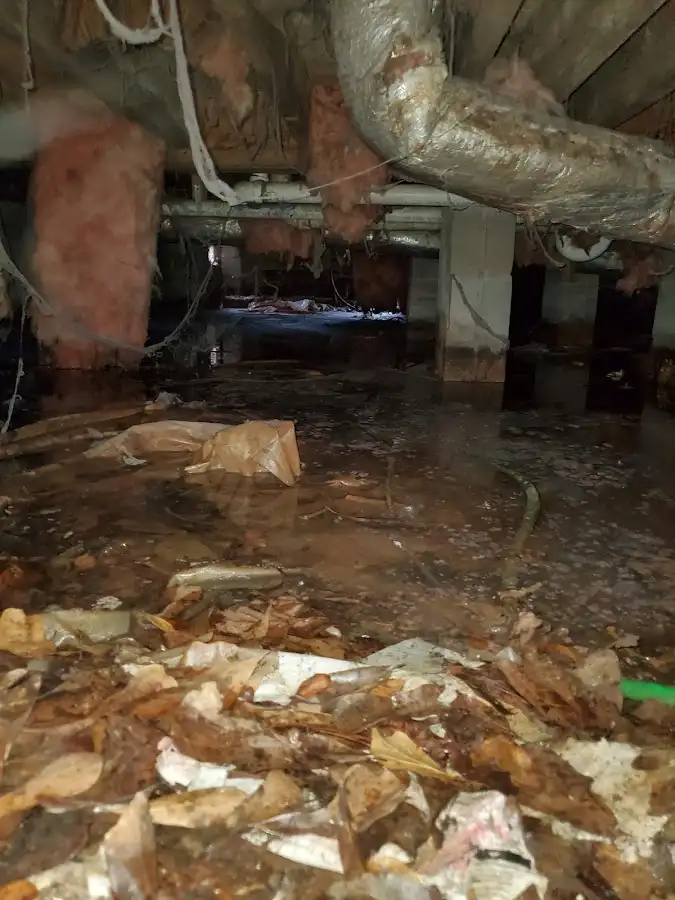 Crawl space flood assessment for Commercial Water Damage Restoration in Elkton